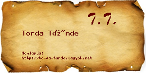 Torda Tünde névjegykártya