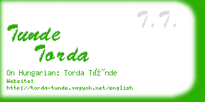 tunde torda business card